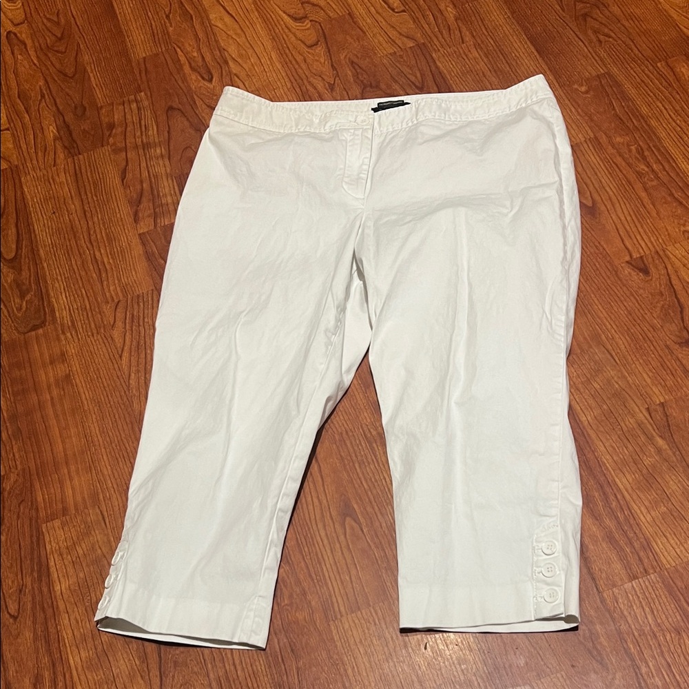 Talbots Women's White Capris